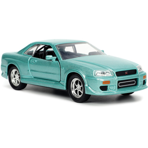 BRIAN's Fast & Furious Nissan Skyline GT-R (R34) 1:32 Scale Diecast Model Car by Jada Toys Alt Image 3