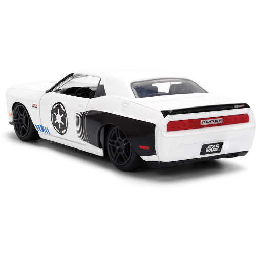 2012 Star Wars Dodge Challenger - Storm Trooper Theme 1:32 Scale Diecast Model Car by Jada Toys Alt Image 4