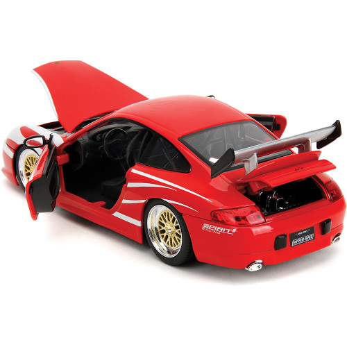 Porsche 911 GT3 RS 996.1 - Red 1:24 Scale Diecast Model Car by Jada Toys Alt Image 5