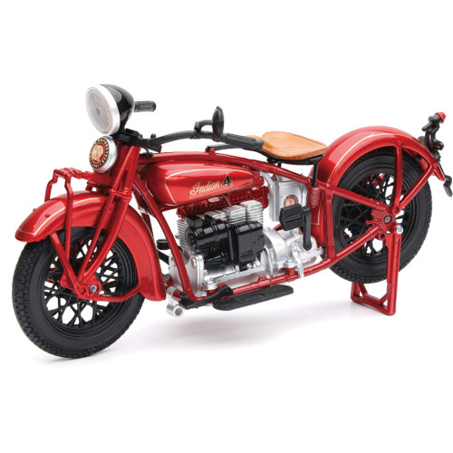 1930 Indian 4 - Red 1:12 Scale Diecast Model Motorcycle by New-Ray Toys Main Image