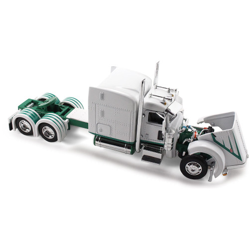Peterbilt Model 389 63 Mid-Roof Sleeper & 53' Utility Trailer - White/Green 1:64 Scale Diecast Model Truck by Diecast Promotions Alt Image 3