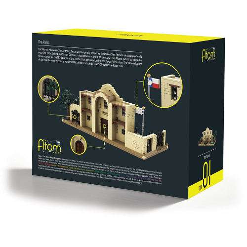 The Alamo Building Block Model - 1066 Pieces  Building Brick Set by Atom Brick Company Alt Image 3