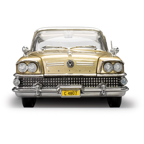 1958 Buick Limited Riviera Coupe - Glacier White / Gold Mist 1:18 Scale Diecast Model Car by Sunstar Alt Image 5