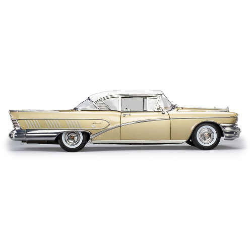 1958 Buick Limited Riviera Coupe Glacier White / Gold Mist | Sunstar