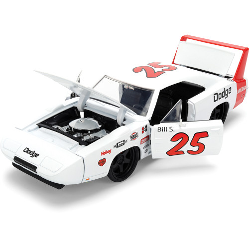 1969 Dodge Charger Daytona - White #25 1:24 Scale Diecast Model Car by Jada Toys Alt Image 2