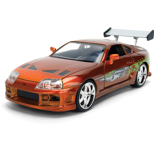25th Anniversary Fast & Furious Brian's Toyota Supra - Brushed Orange 1:24 Scale Diecast Model Car by Jada Toys Alt Image 1