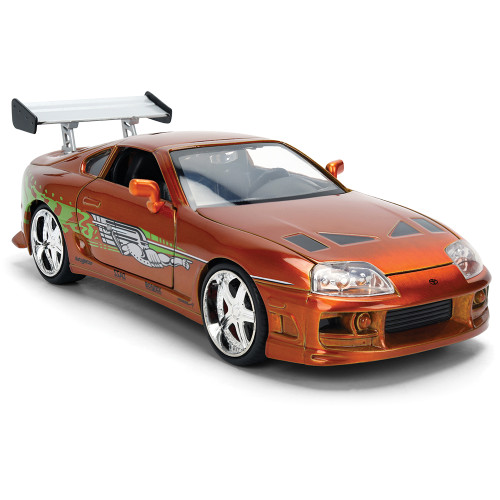 25th Anniversary Fast & Furious Brian's Toyota Supra - Brushed Orange 1:24 Scale Diecast Model Car by Jada Toys Alt Image 3