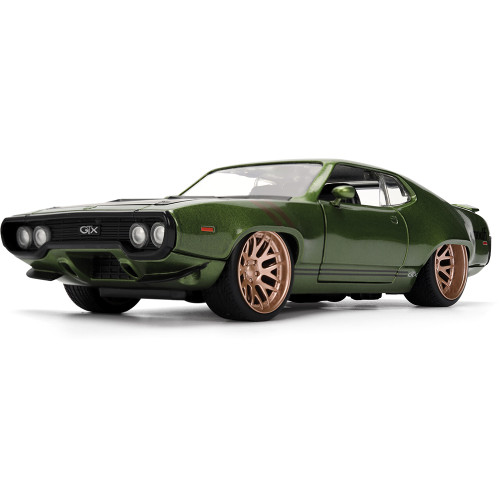 1972 Plymouth GTX - Green 1:24 Scale Diecast Model Car by Jada Toys Main Image