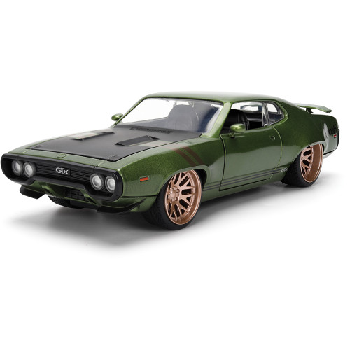 1972 Plymouth GTX - Green 1:24 Scale Diecast Model Car by Jada Toys Alt Image 1