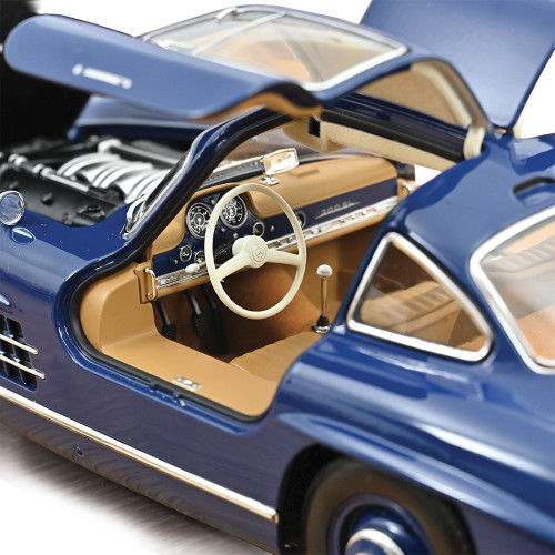 1954 Mercedes-Benz 300 SL - Blue 1:18 Scale Diecast Model Car by Norev Alt Image 5