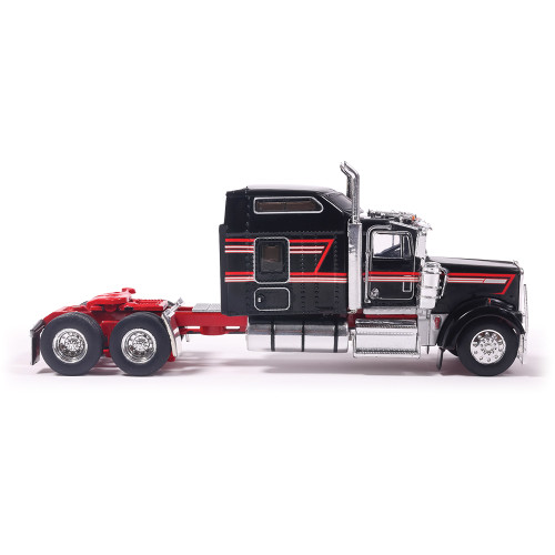 1990 Kenworth W900 - Black With Stripe 1:64 Scale Diecast Model Truck by IXO Models Alt Image 7