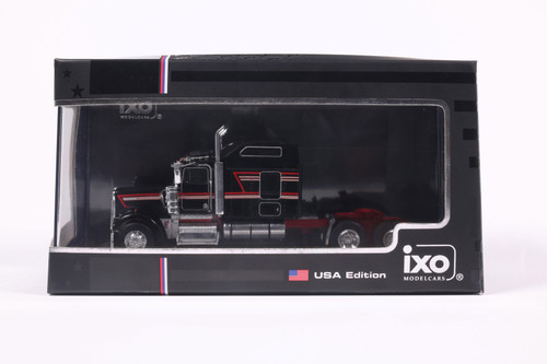 1990 Kenworth W900 - Black With Stripe 1:64 Scale Diecast Model Truck by IXO Models Alt Image 8