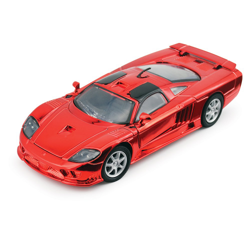 Saleen S7 Mirror Finish Red - That's a Wrap 1:24 Scale Diecast Model Car by Motormax Alt Image 1