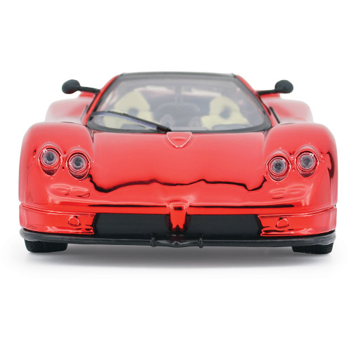 Pagani Zonda C12 Mirror Finish Red - That's a Wrap 1:24 Scale Diecast Model Car by Motormax Alt Image 3