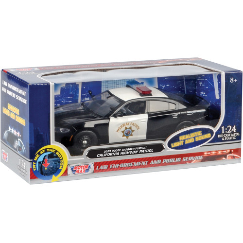 2023 Dodge Charger Pursuit CHP - Light & Sound 1:24 Scale Diecast Model Car by Motormax Alt Image 1