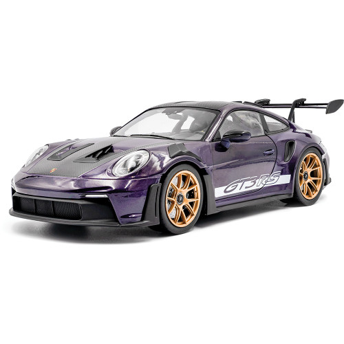 2024 Porsche 911 GT3 RS Weissach Package - Viola Purple Metallic 1:18 Scale Diecast Model Car by Solido Main Image