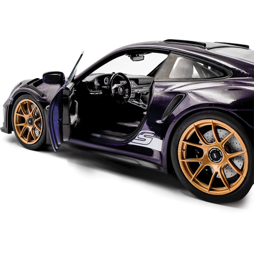 2024 Porsche 911 GT3 RS Weissach Package - Viola Purple Metallic 1:18 Scale Diecast Model Car by Solido Alt Image 8