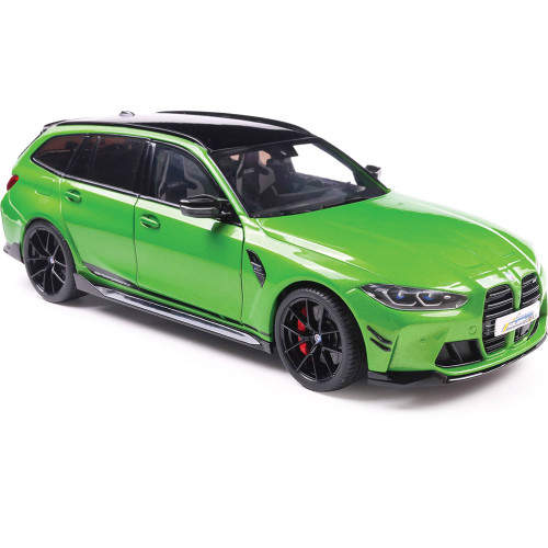 2024 BMW M3 Touring With Performance Parts - Green Metallic 1:18 Scale Diecast Model Car by Solido Alt Image 2