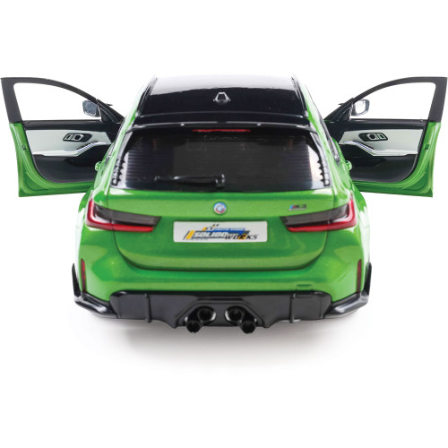 2024 BMW M3 Touring With Performance Parts - Green Metallic 1:18 Scale Diecast Model Car by Solido Alt Image 7