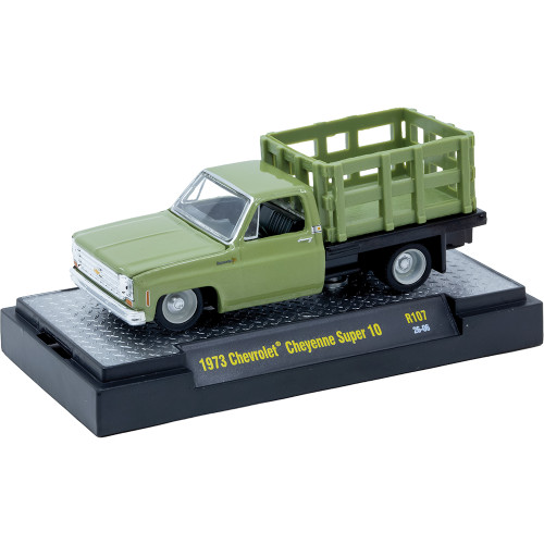 1973 Chevrolet Cheyenne Super 10 Stake Bed 1:64 Scale  by M2 Machines Alt Image 1