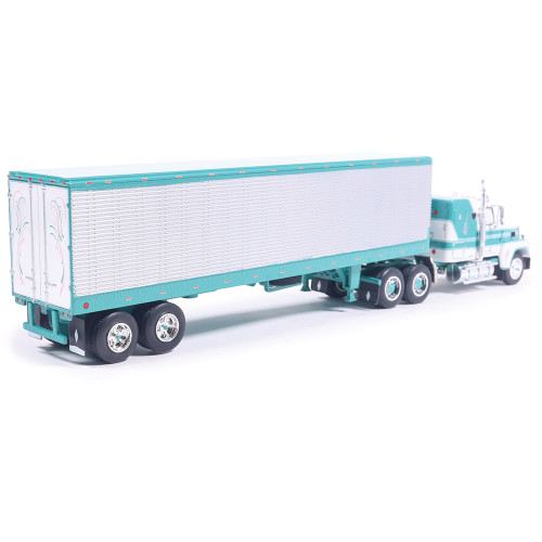 1978 Ford LTL-9000 - Caribbean Turquoise & White with Vintage Trailer Alt Image 1
