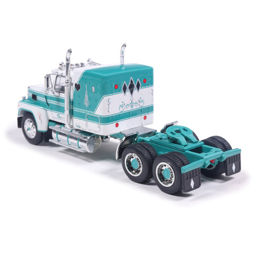 1978 Ford LTL-9000 - Caribbean Turquoise & White with Vintage Trailer Alt Image 6