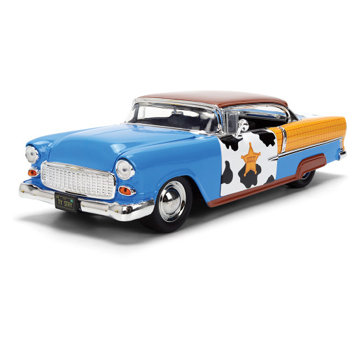 1955 Toy Story Chevy Bel Air w/Diecast Woody Figure 1:24 Scale Diecast Model Car by Jada Toys Alt Image 1
