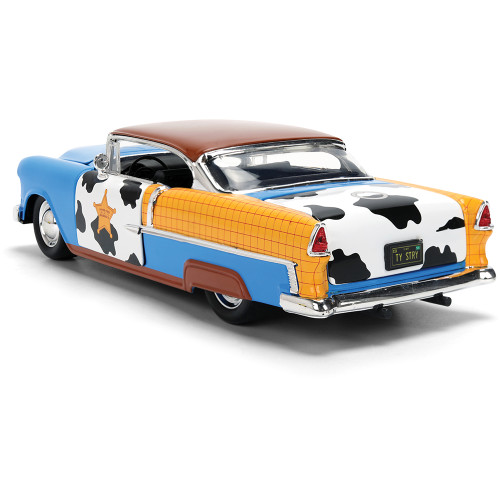 1955 Toy Story Chevy Bel Air w/Diecast Woody Figure 1:24 Scale Diecast Model Car by Jada Toys Alt Image 4