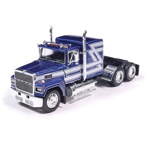 1978 Ford LTL-9000 - Blue and Silver 1:64 Scale Diecast Model Truck by IXO Models Main Image