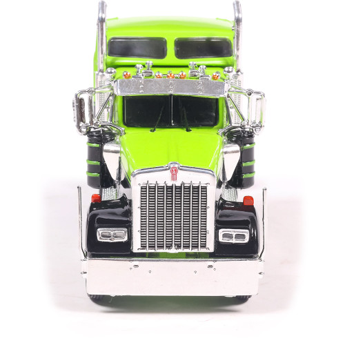 1990 Kenworth W900 with Refer Van - Neon Green and Black 1:64 Scale Diecast Model Truck by IXO Models Alt Image 5