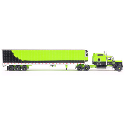 1990 Kenworth W900 with Refer Van - Neon Green and Black 1:64 Scale Diecast Model Truck by IXO Models Alt Image 8