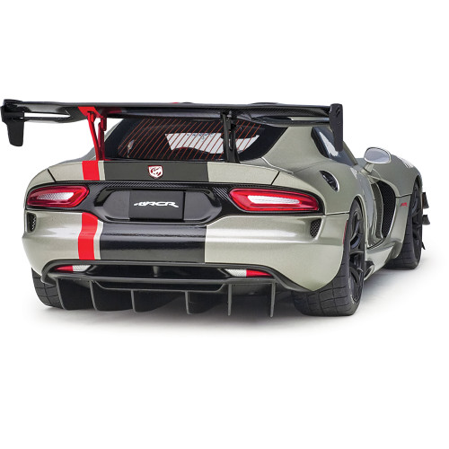 2017 Dodge Viper GTS-R Commemorative Edition ACR - Bullet Silver Metallic w/Black Stripes 1:18 Scale Diecast Model Car by AutoArt Alt Image 1