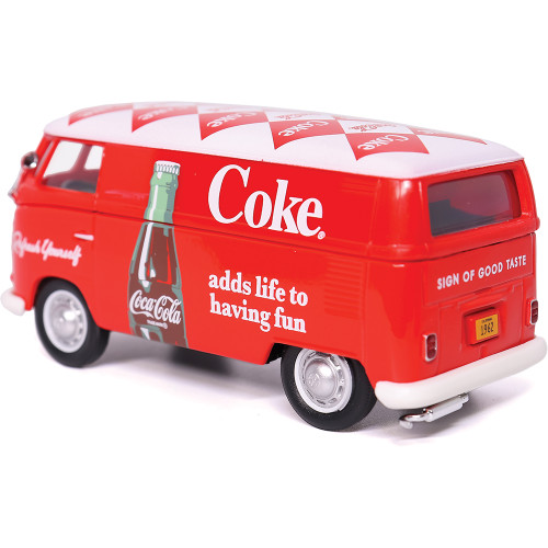 1962 Volkswagen Coca-Cola Cargo Van Red/White 1:43 Scale Diecast Model Truck by Motor City Classics Alt Image 3