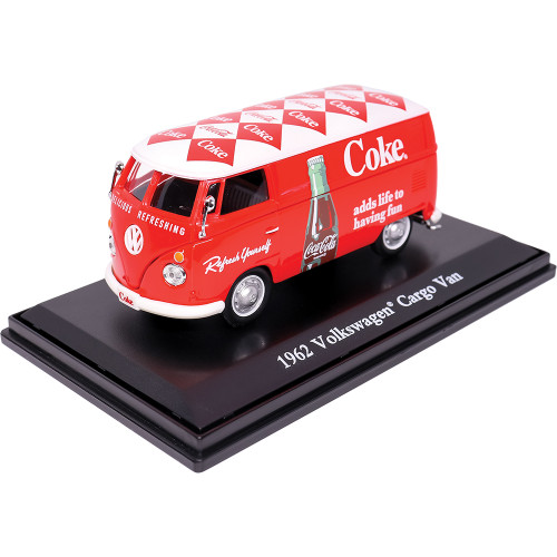 1962 Volkswagen Coca-Cola Cargo Van Red/White 1:43 Scale Diecast Model Truck by Motor City Classics Alt Image 6