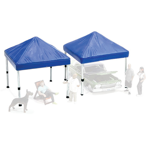 Diecast Popup Canopy Two-Pack - Blue 1:64 Scale Diecast Accessory by American Diorama Alt Image 2