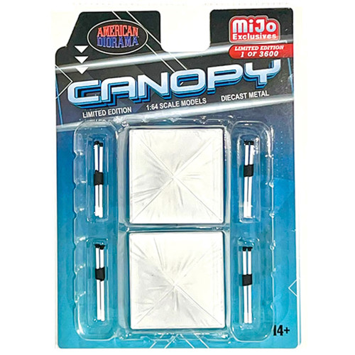 Diecast Popup Canopy Two-Pack - White 1:64 Scale Diecast Accessory by American Diorama Alt Image 1