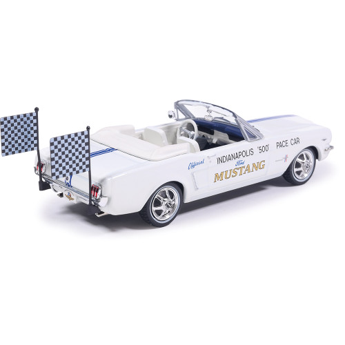 1964 1/2 Ford Mustang Indianapolis 500 Pace Car - White 1:43 Scale Diecast Model Car by IXO Models Alt Image 1