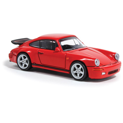 1987 RUF CTR Porsche Yellowbird - Guards Red 1:64 Scale Diecast Model Car by Paragon Models Alt Image 2