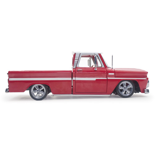 1965 Chevrolet C-10 Styleside Pickup Lowrider - Red 1:18 Scale Diecast Model Truck by Sunstar Alt Image 5