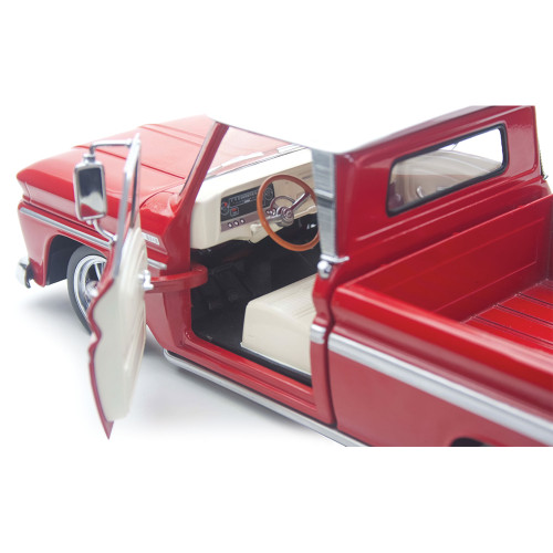 1965 Chevrolet C-10 Styleside Pickup Lowrider - Red 1:18 Scale Diecast Model Truck by Sunstar Alt Image 7