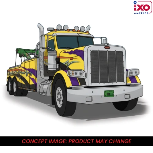 1980 Peterbilt 359 Wrecker - Yellow And Purple Alt Image 3