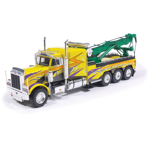 1980 Peterbilt 359 Wrecker - Yellow And Purple 1:43 Scale  by IXO Models Main Image