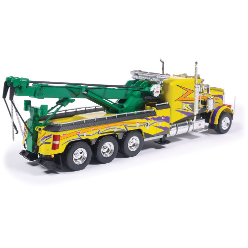 1980 Peterbilt 359 Wrecker - Yellow And Purple 1:43 Scale  by IXO Models Alt Image 1