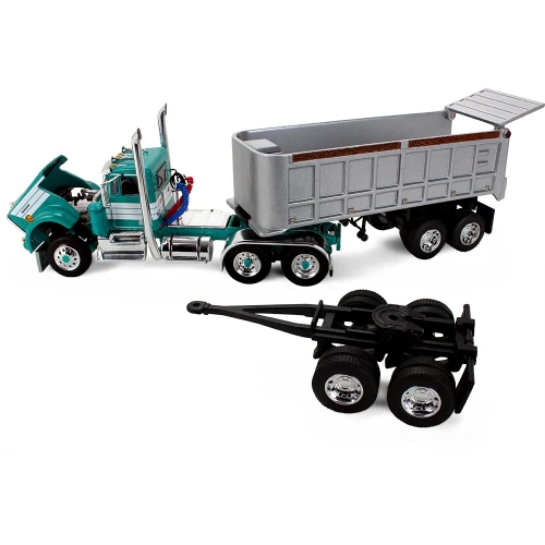 Kenworth W900A Day Cab & 22' Dual End Dump Trailers Alt Image 2