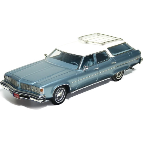 1976 Olds Custom Cruiser - Light Blue Poly 1:43 Scale Diecast Model Car by Goldvarg Collection Main Image