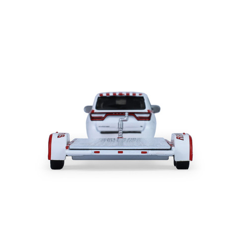 2018 Dodge Durango & 2016 Dodge Challenger SRT Hellcat with Flatbed Trailer 1:64 Scale Diecast Model Truck by Greenlight Alt Image 4