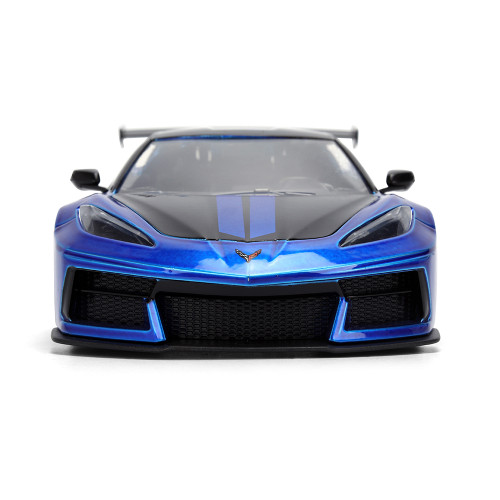 2023 Chevy Corvette C8 - LIBERTY WALK Blue 1:24 Scale Diecast Model Car by Jada Toys Alt Image 7