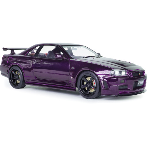 1999 Nissan Skyline (R34) GT-R Z Tune - Midnight Purple 1:18 Scale Diecast Model Car by Solido Alt Image 4