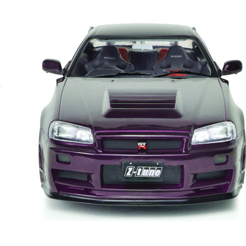 1999 Nissan Skyline (R34) GT-R Z Tune - Midnight Purple 1:18 Scale Diecast Model Car by Solido Alt Image 6