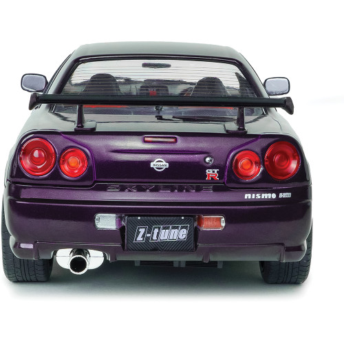 1999 Nissan Skyline (R34) GT-R Z Tune - Midnight Purple 1:18 Scale Diecast Model Car by Solido Alt Image 7